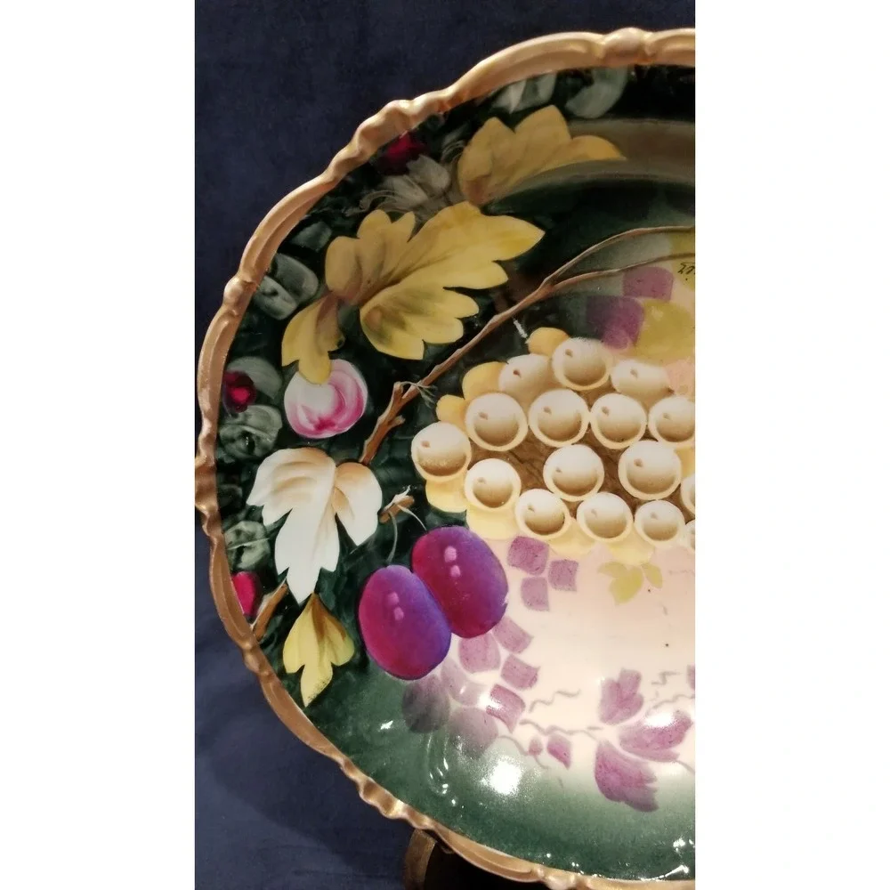 Vintage/Antique LS & S Carlsbad Austria Hand Painted Artist Signed Bowl